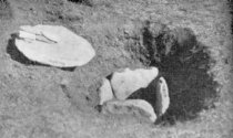 A stone cist containing a meteorite, Elden Pueblo, Arizona